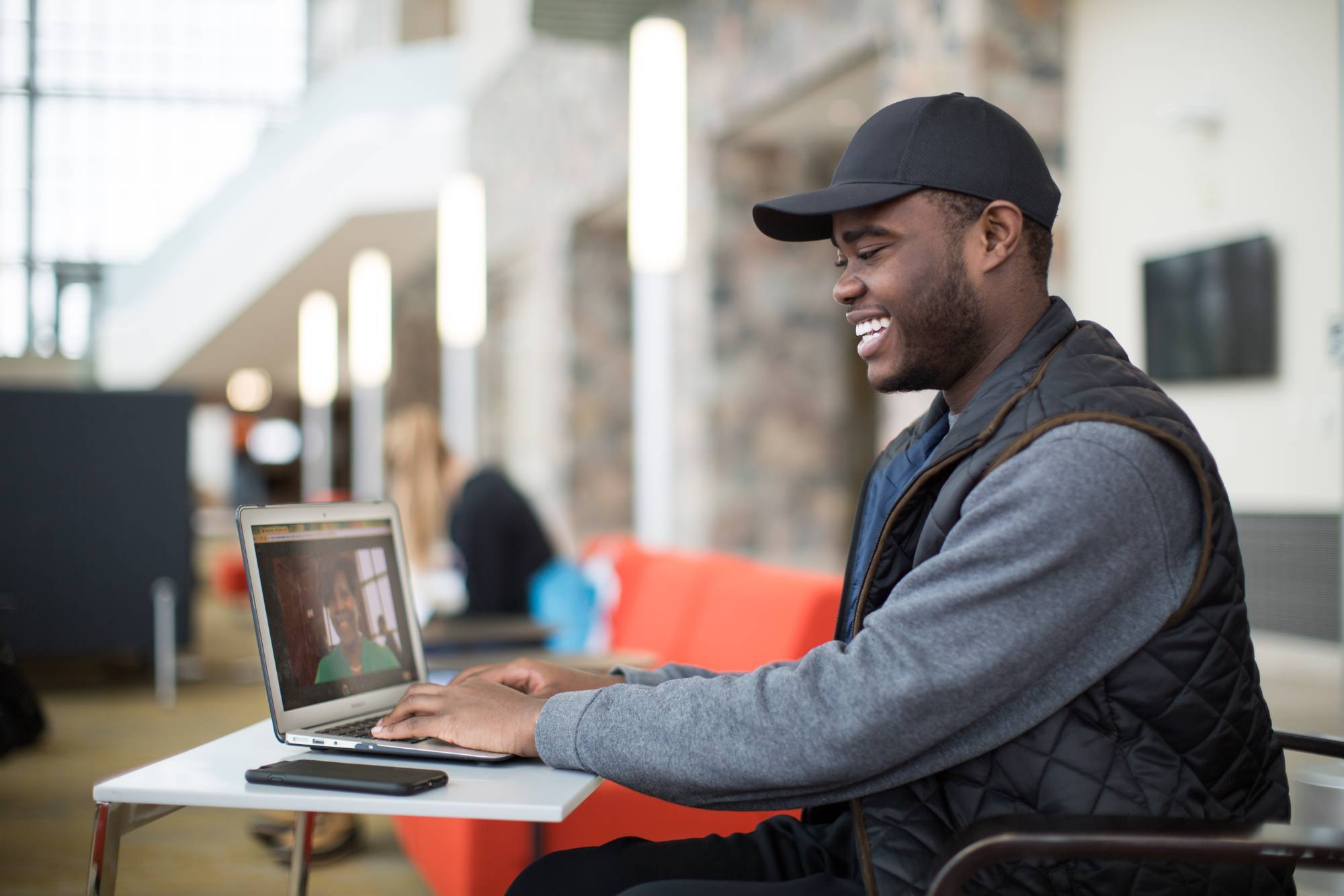 Student studying